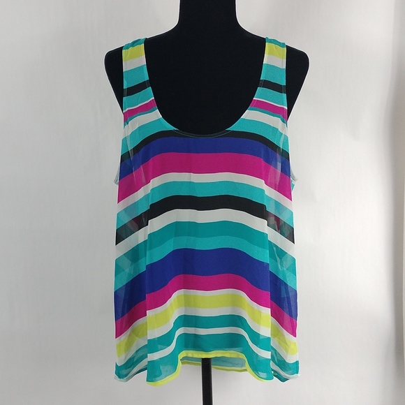 Torrid Sheer Striped Tank - Picture 1 of 7